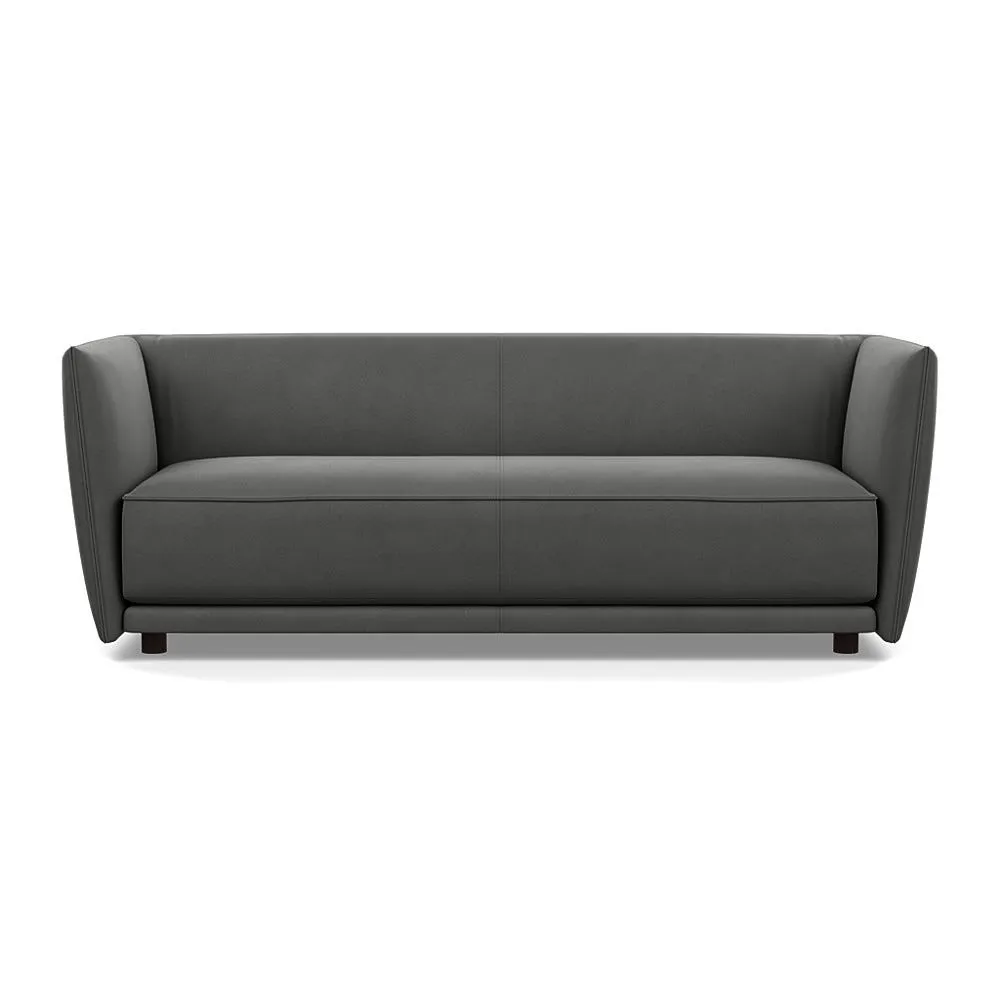 Heal's Valley 3 Seater Sofa Nobilis Velvet Dolphin Walnut Stain Feet 1