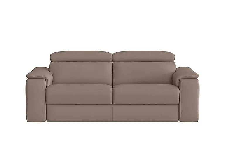 Davide 3 Seater Leather Sofa - Botero Taupe