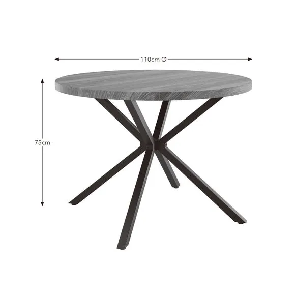 Ezra II 4 Seater Round Dining Table 6
