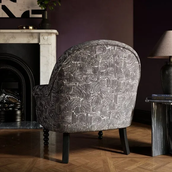 Petit Swirl Print Occasional Armchair 2