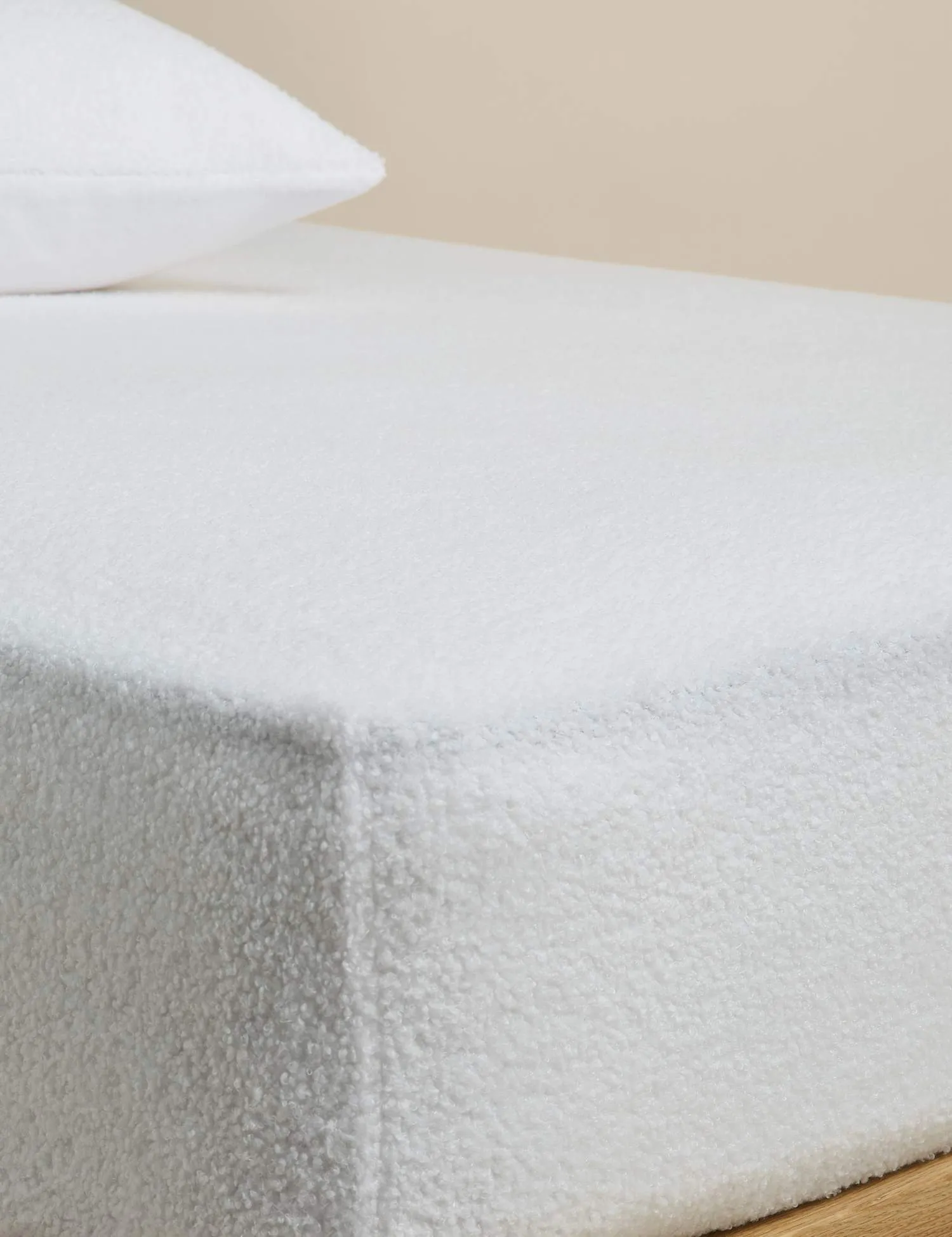M&S Borg Cosy Deep Fitted Sheet White