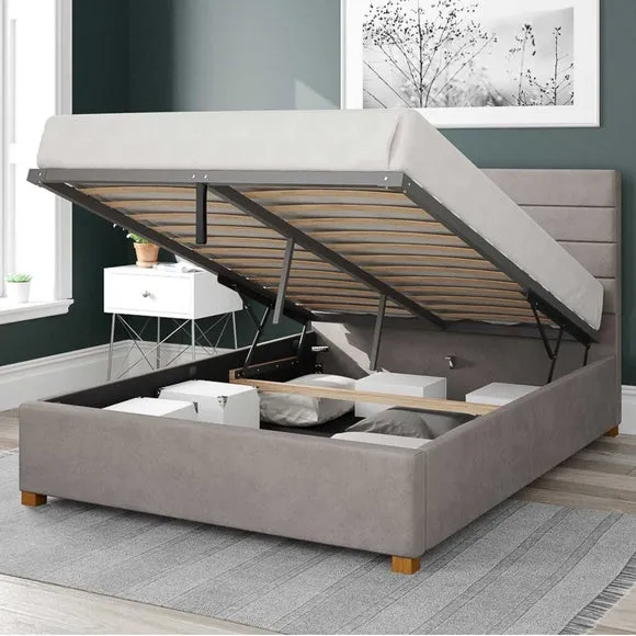 Kelly Plush Velvet Ottoman Bed Frame 2