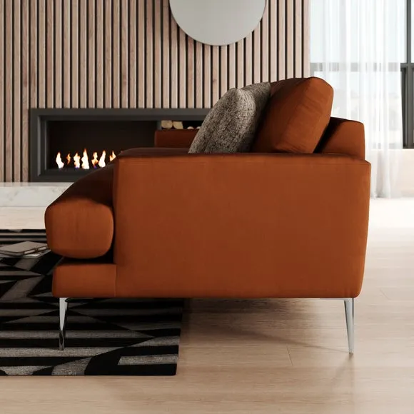 Lawson Matte Plush Velvet 4 Seater Sofa 2