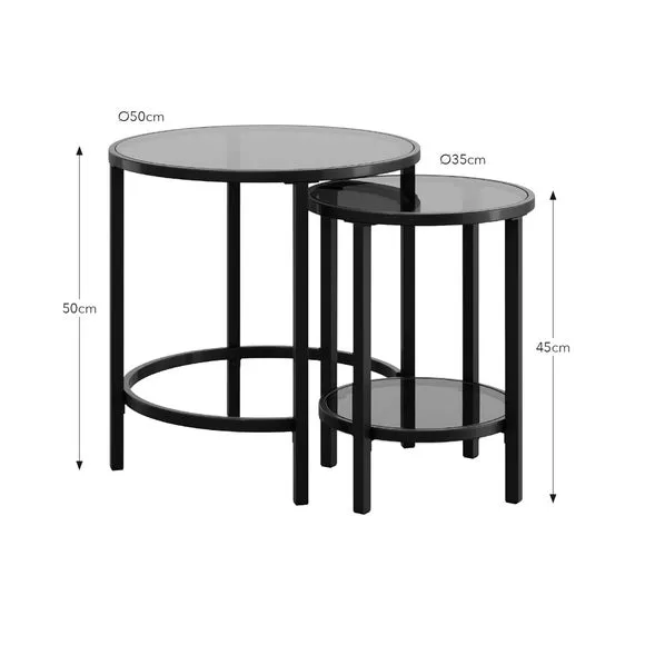 Sofia Glass Nest of Tables 6