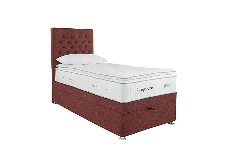Natural Touch 3000 Pillowtop End Ottoman Divan Set - Single - Tweed Rose