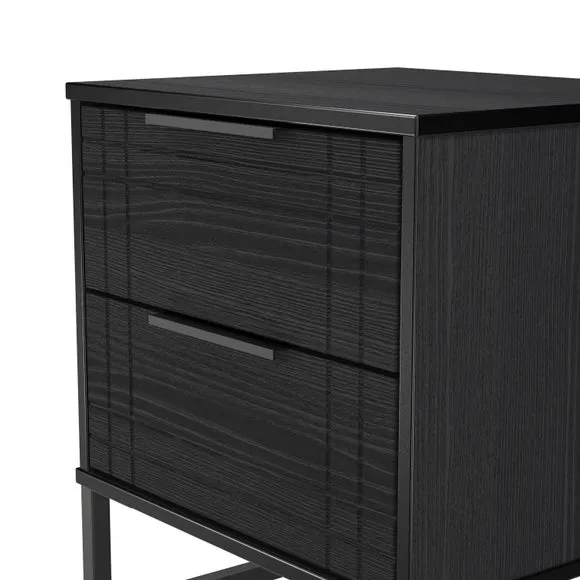 Darlton 2 Drawer Bedside Table 5