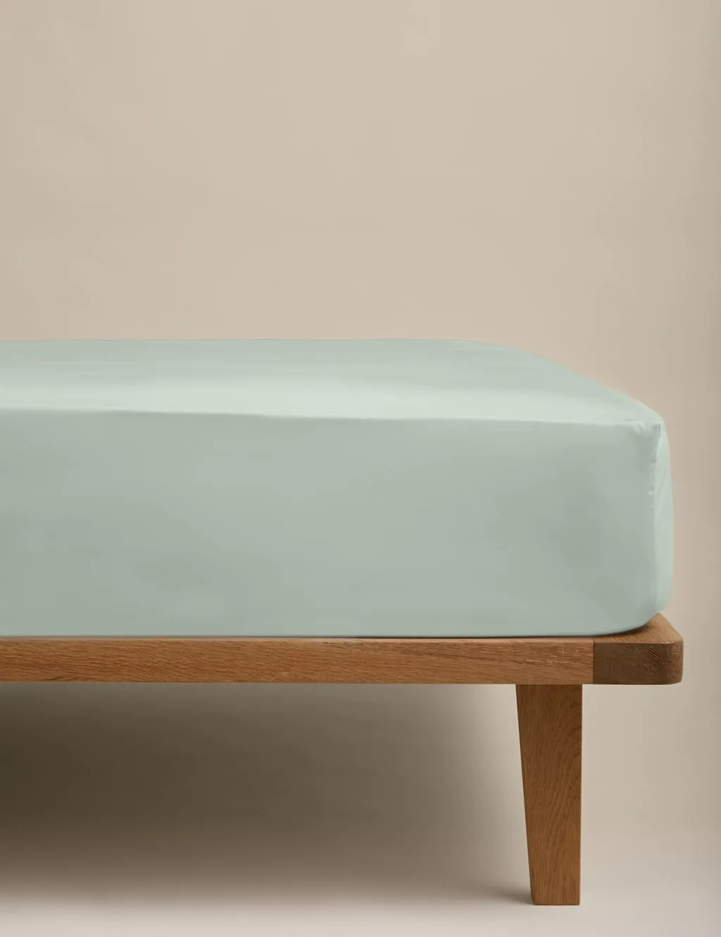 M&S Egyptian Cotton 230 Thread Count Crisp Fitted Sheet Sage