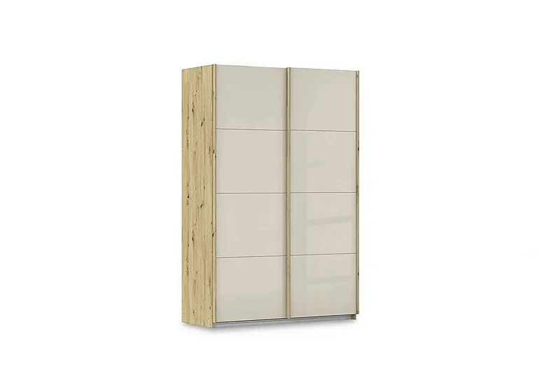 Freja 136cm 2 Door Sliding Glass Wardrobe