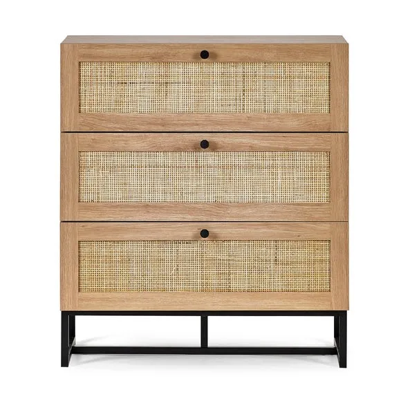 Hollis 3 Drawer Chest, Oak 4