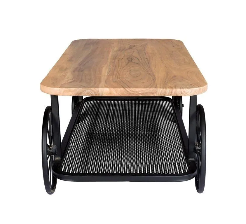 IH Design Lilah Industrial Creative Coffee Table in Brown 2