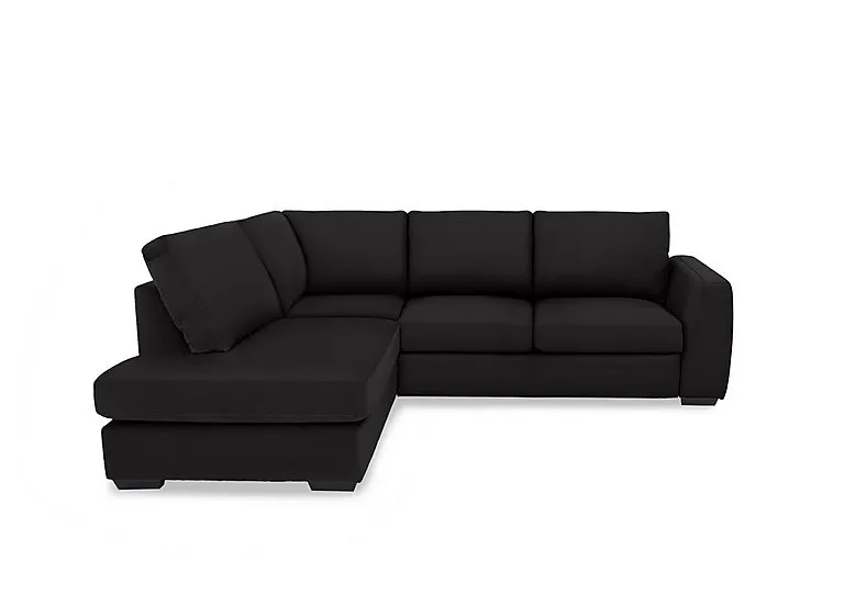 Dinky Leather Left Hand Facing Corner Chaise End Sofa
