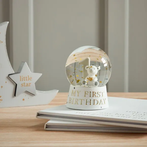 Bambino Resin My 1st Birthday Snow Globe 2