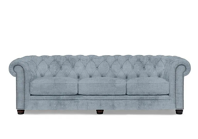 Shackleton 4 Seater Fabric Chesterfield Sofa - Boathouse Blue