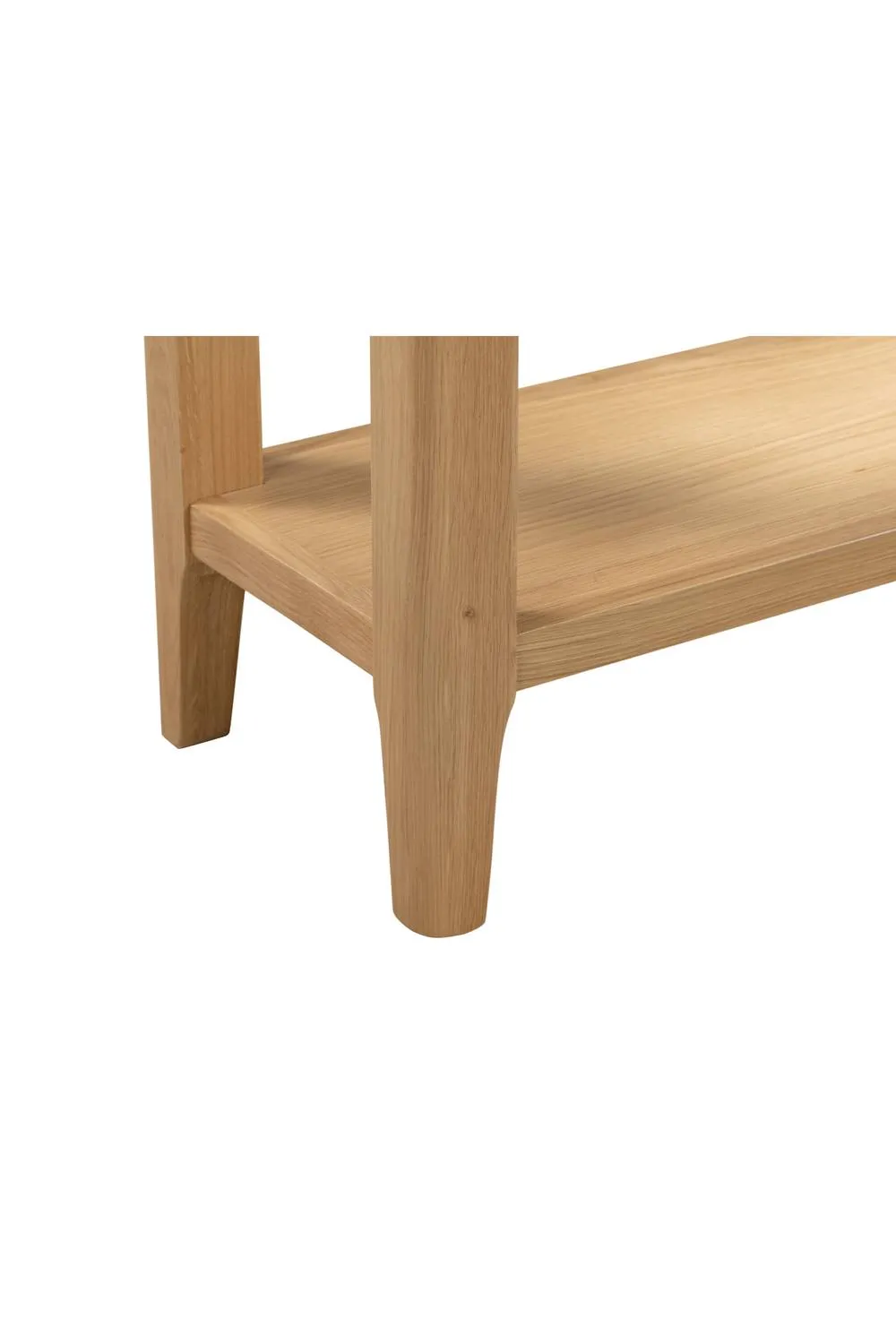 Julian Bowen Cotswold 2 Drawer Console Table with Shelf in Light Oak 5