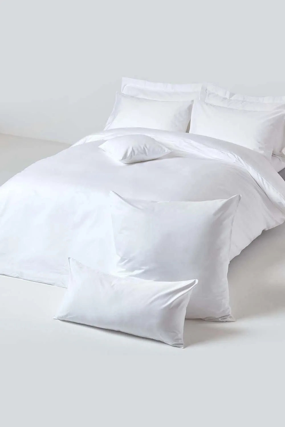 Homescapes Continental Egyptian Cotton Pillowcase 1000 TC, 80 x 80 cm in White 4