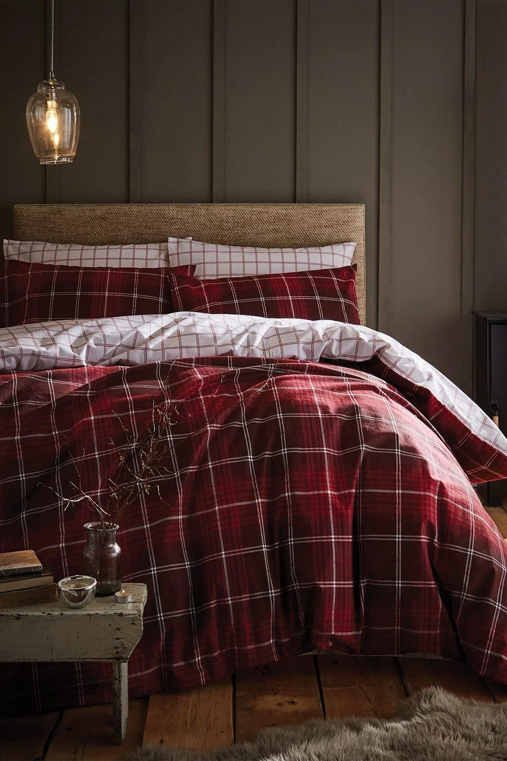 Brushed Tartan Double Duvet Set