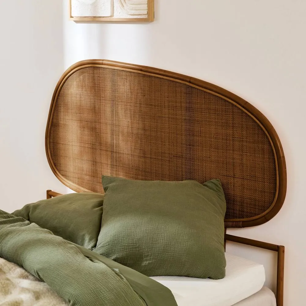 sweeek Dark rattan headboard in Light Brown 3