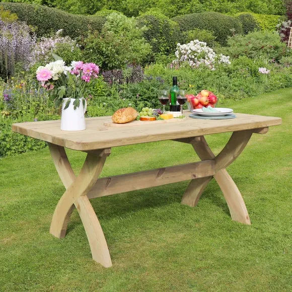 Harriet Wooden Rectangle Garden Dining Table 2