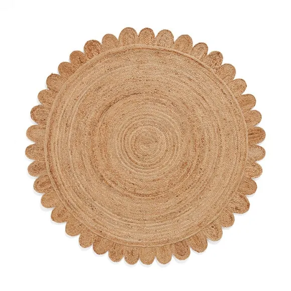 Savannah Scallop Round Jute Rug 4