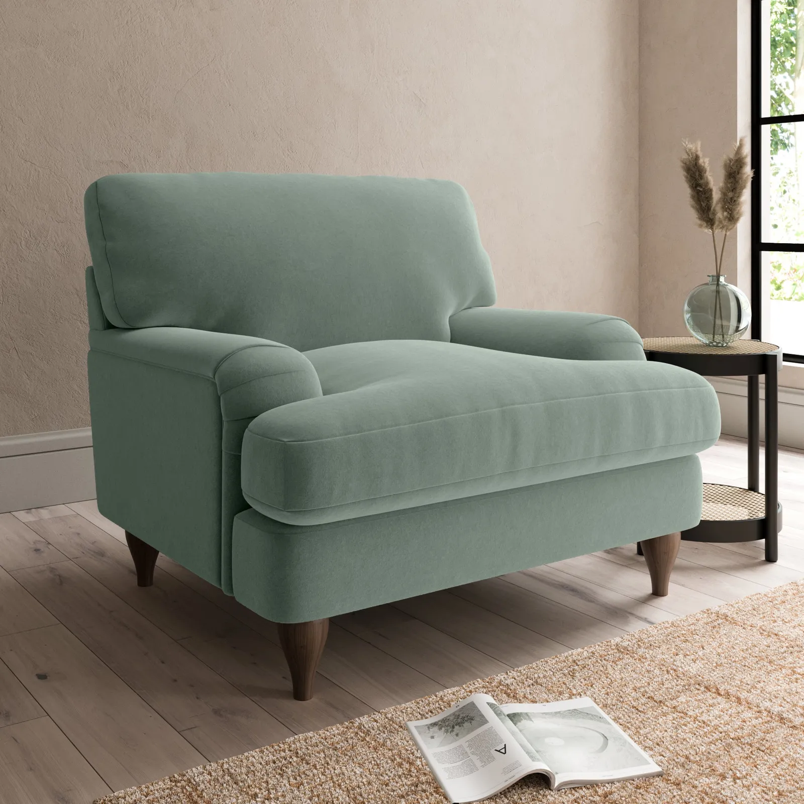 Darwin Luxury Velvet Armchair Luxury Velvet Lilypad