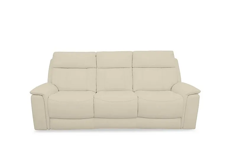 Chill Leather 3 Seater Sofa - BV Bisque