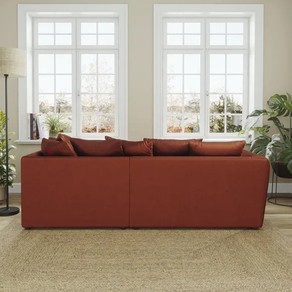 Blake Curved Arm Opulent Velvet Corner Chaise Sofa 3