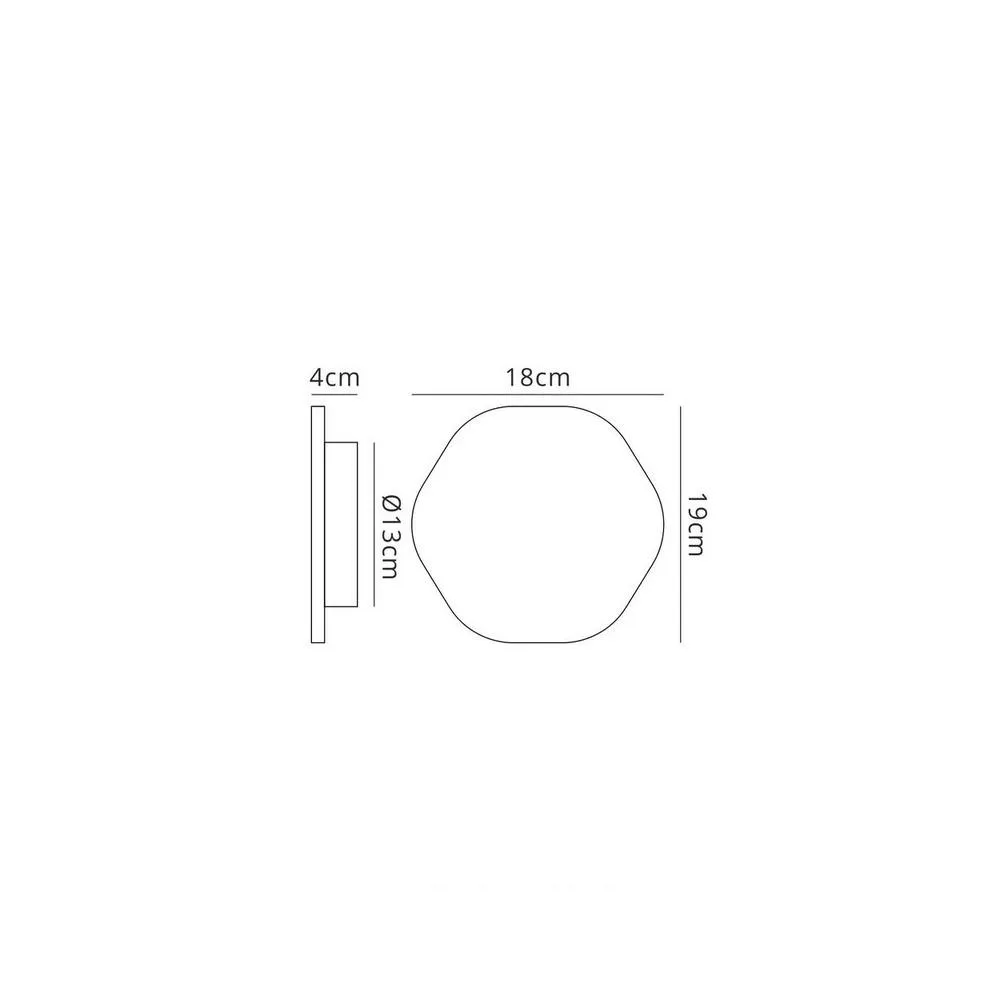 Netlighting Fusion Wall Light 19.2cm Hexagonal 12W LED 3000K 1080lm Matt White 2
