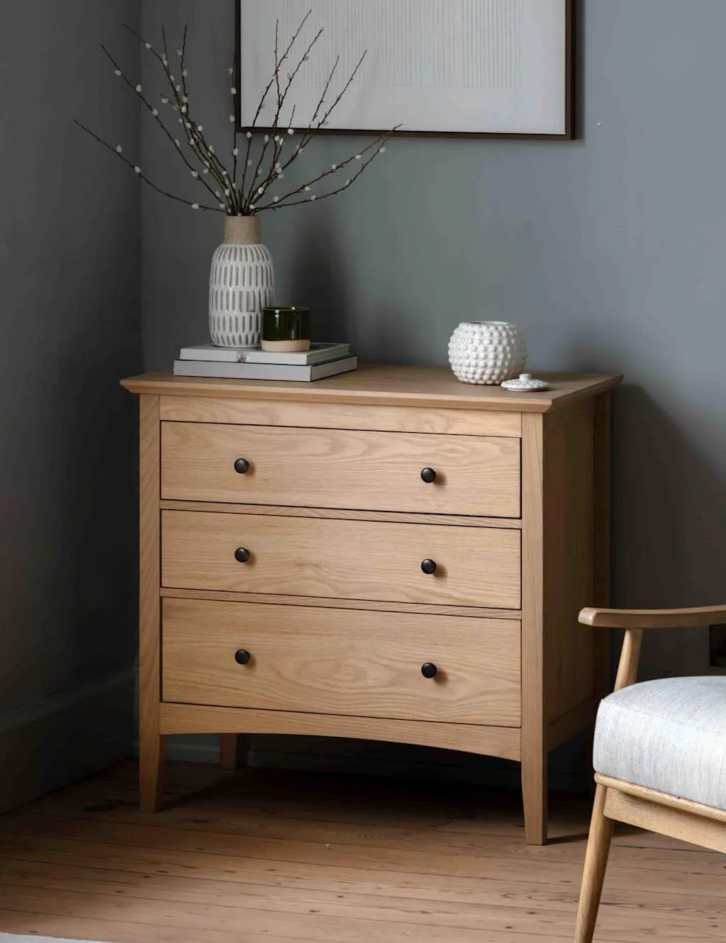 Gallery Direct Rye 3 Drawer Chest Natural