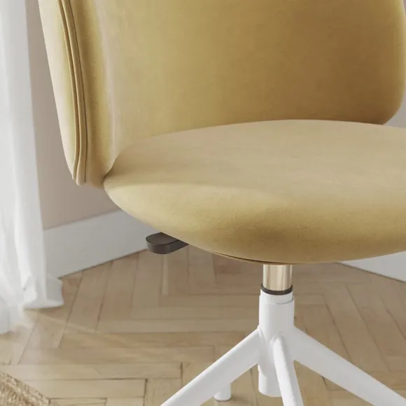 Jarel Ochre Velvet Office Chair 3