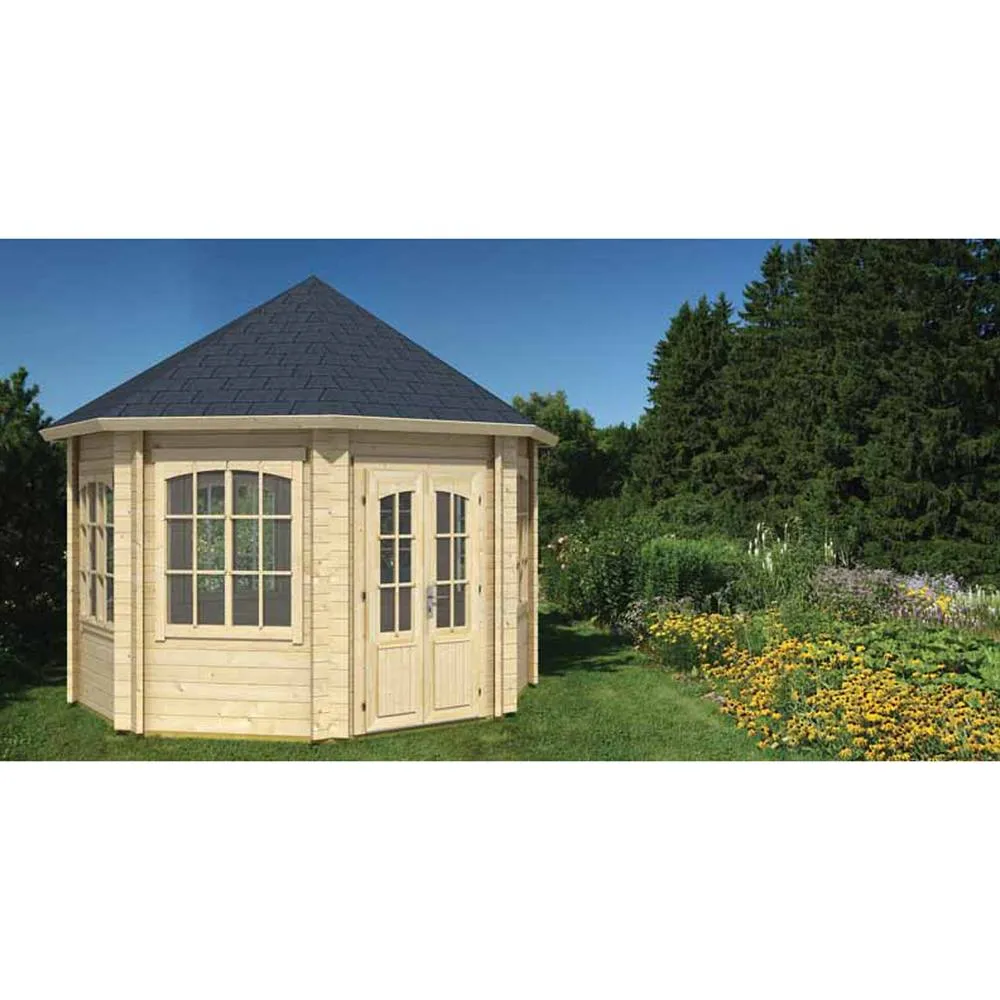 Lasita Maja Ltd Jamaica-Log Cabin, Garden Room, Home Office - L389.4xW389.4xH345.4 cm in Natural 3
