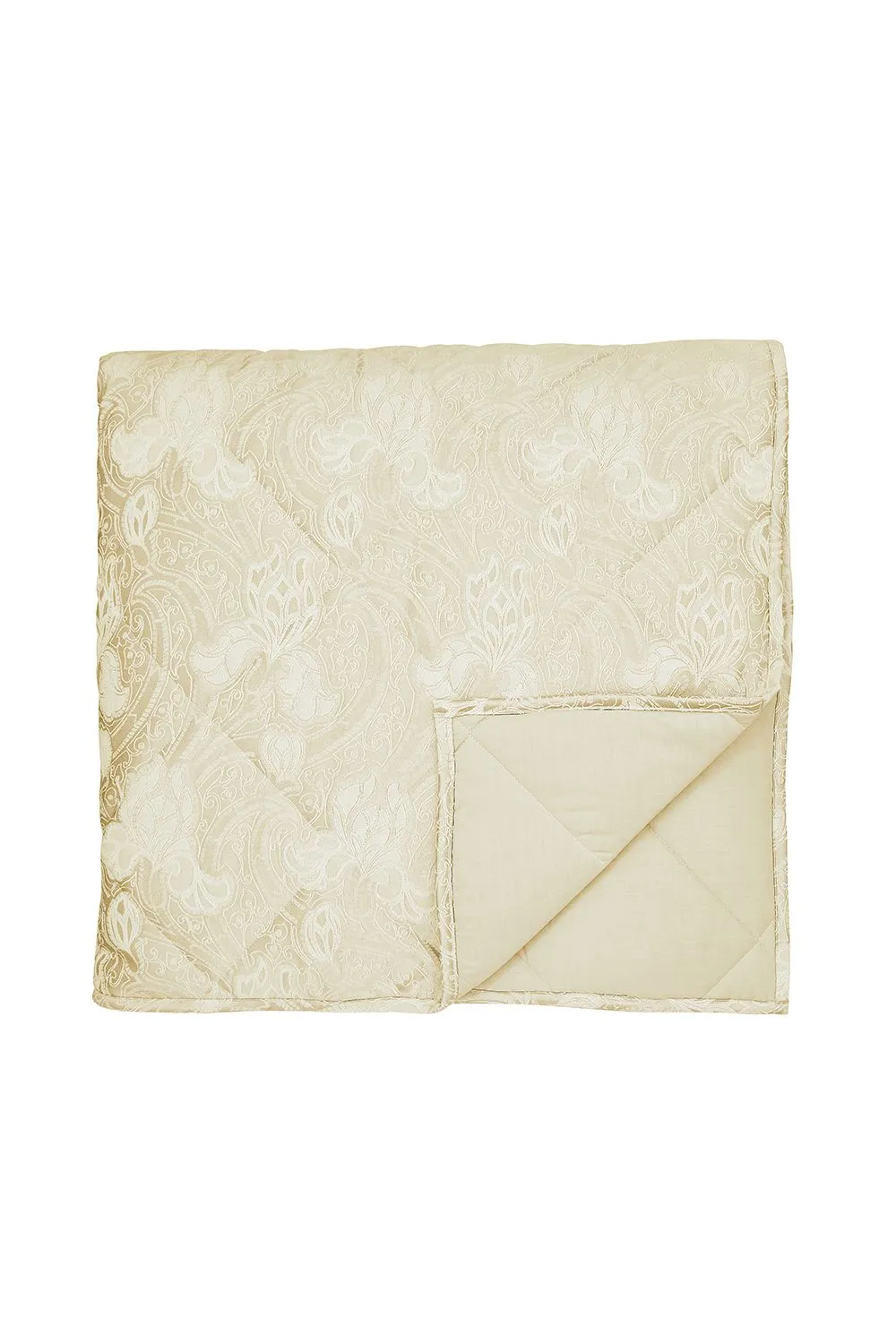 Sanderson 'Ashbee' Quilted Throw in Gold