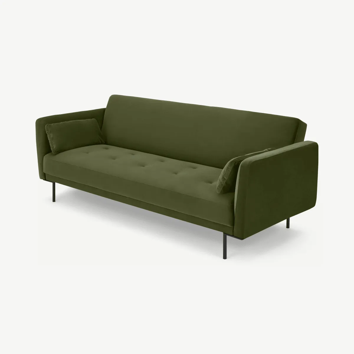 Harlow Click Clack Sofa Bed, Fir Green Velvet