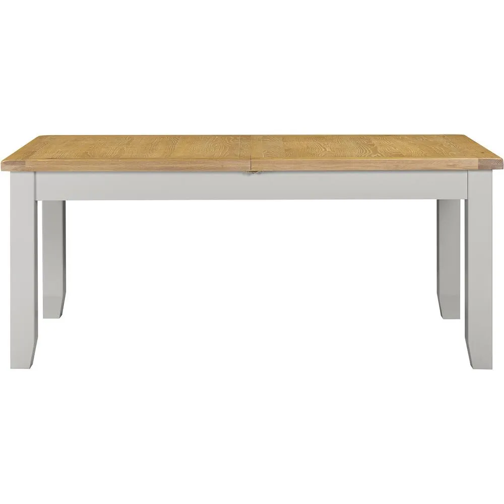Seconique Windsor Pebble Grey Large Extending Dining Table (Part Assembled) in Light Grey 6