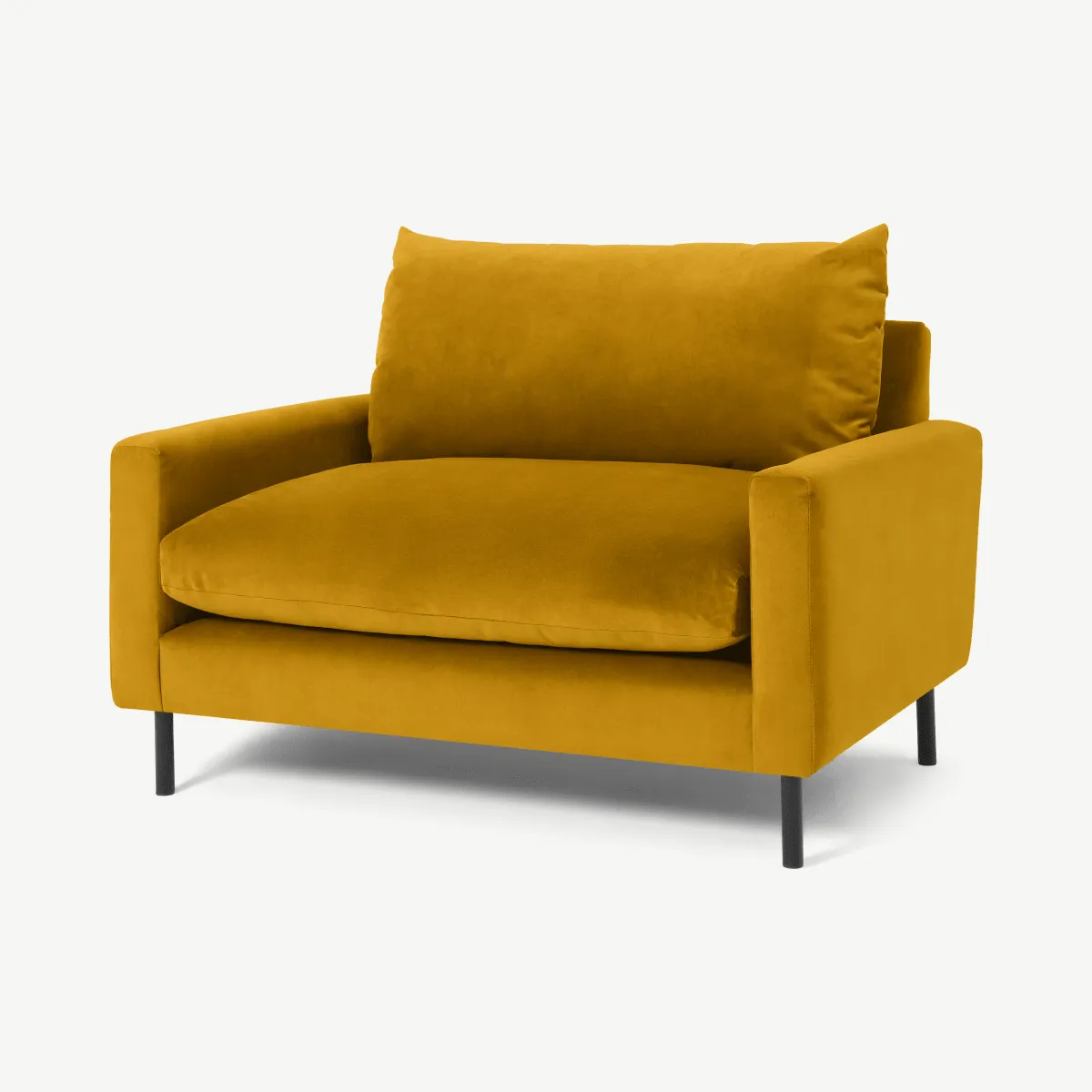 Russo Loveseat, Mustard Recycled Velvet