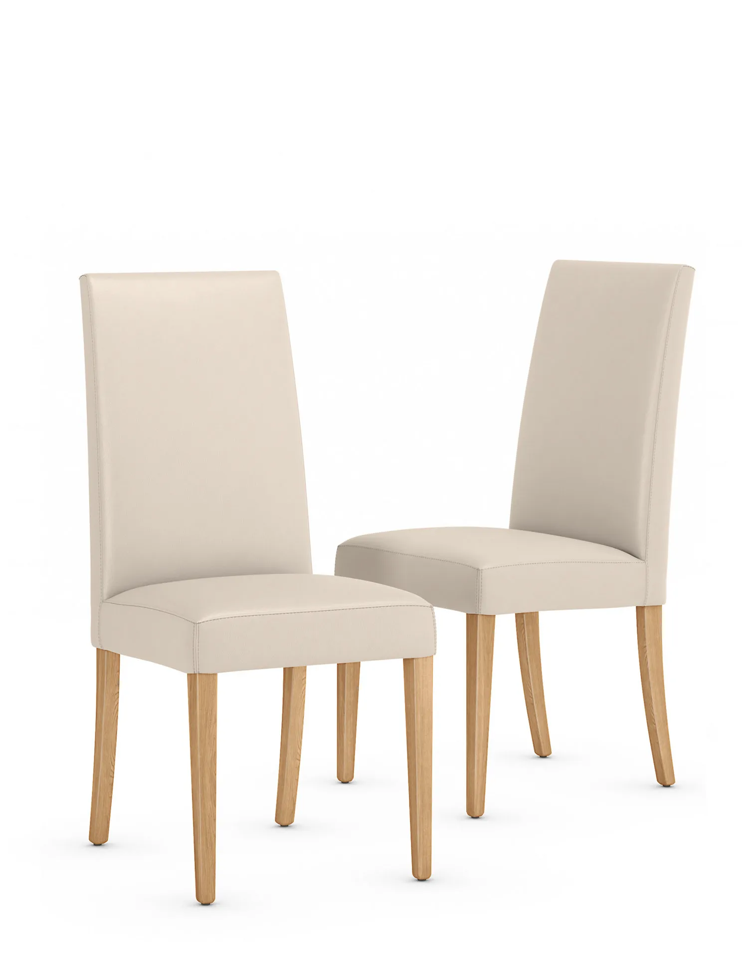 M&S Set of 2 Alton Faux Leather Dining Chairs