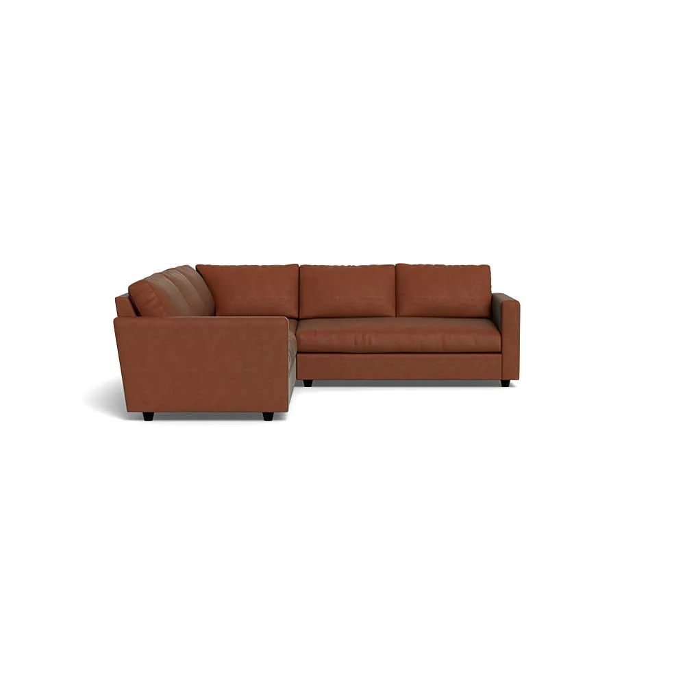 Heal's Nimbus II Full Corner Sofa Smart Luxe Velvet Tawny Black Feet 2