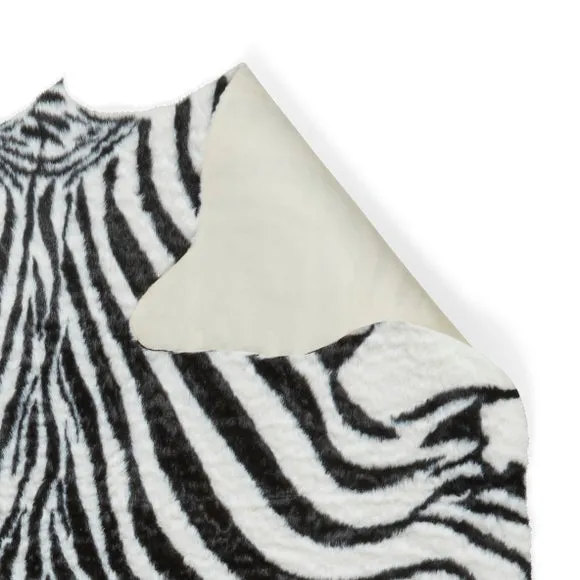 Faux Fur Zebra Print Rug 3