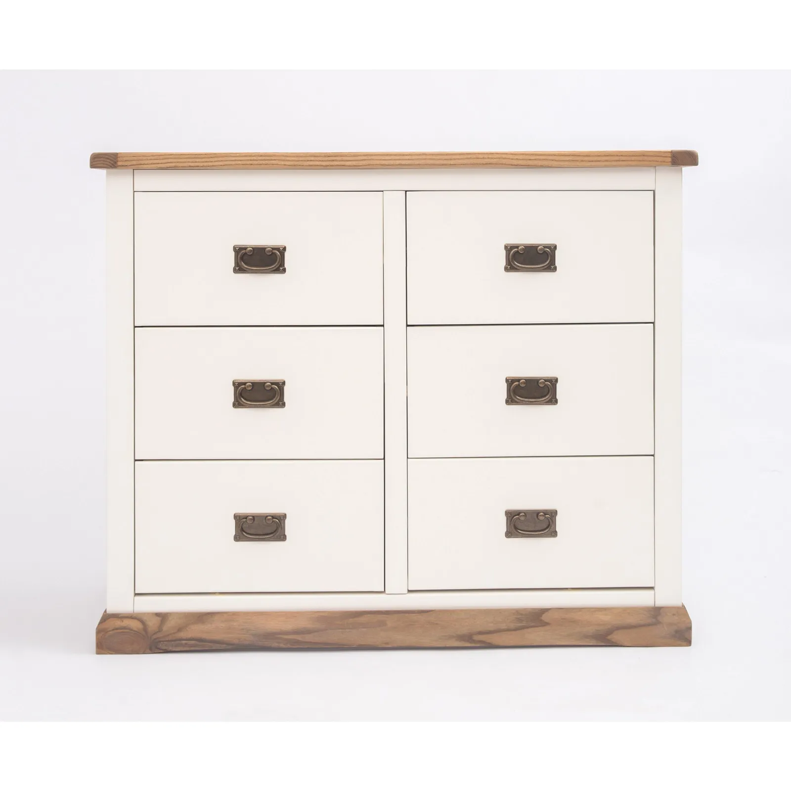 Cabinet Bits Tropea 6 Drawer Chest of Drawers Bras Drop Handle in Off-White