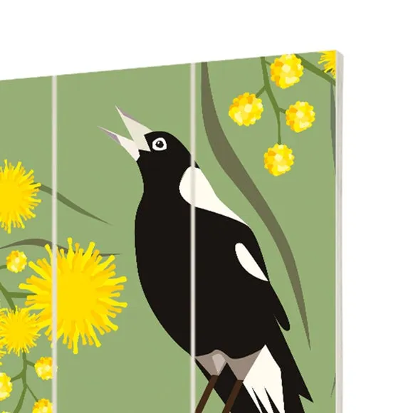 The Art Group Magpies Wooden Wall Art 3