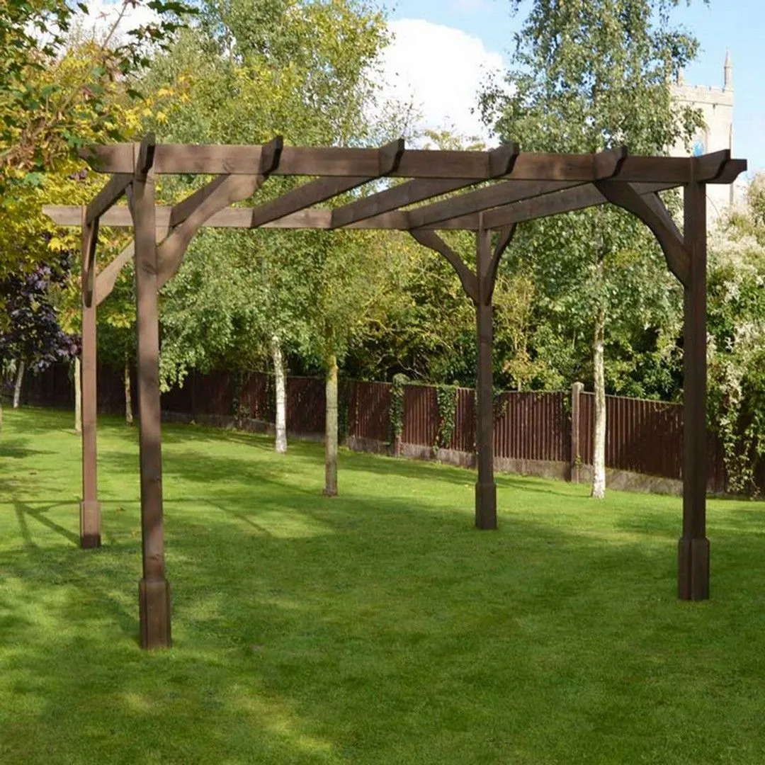 Rutland County Garden Furniture Ltd Premium Pergola - Wood - L180 x W240 x H270 cm - Rustic Brown 6