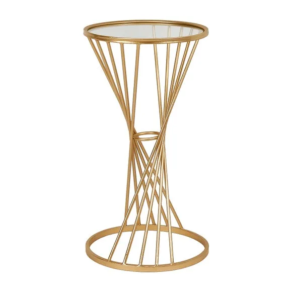 Pacific Liberty Side Table, Iron & Glass 2
