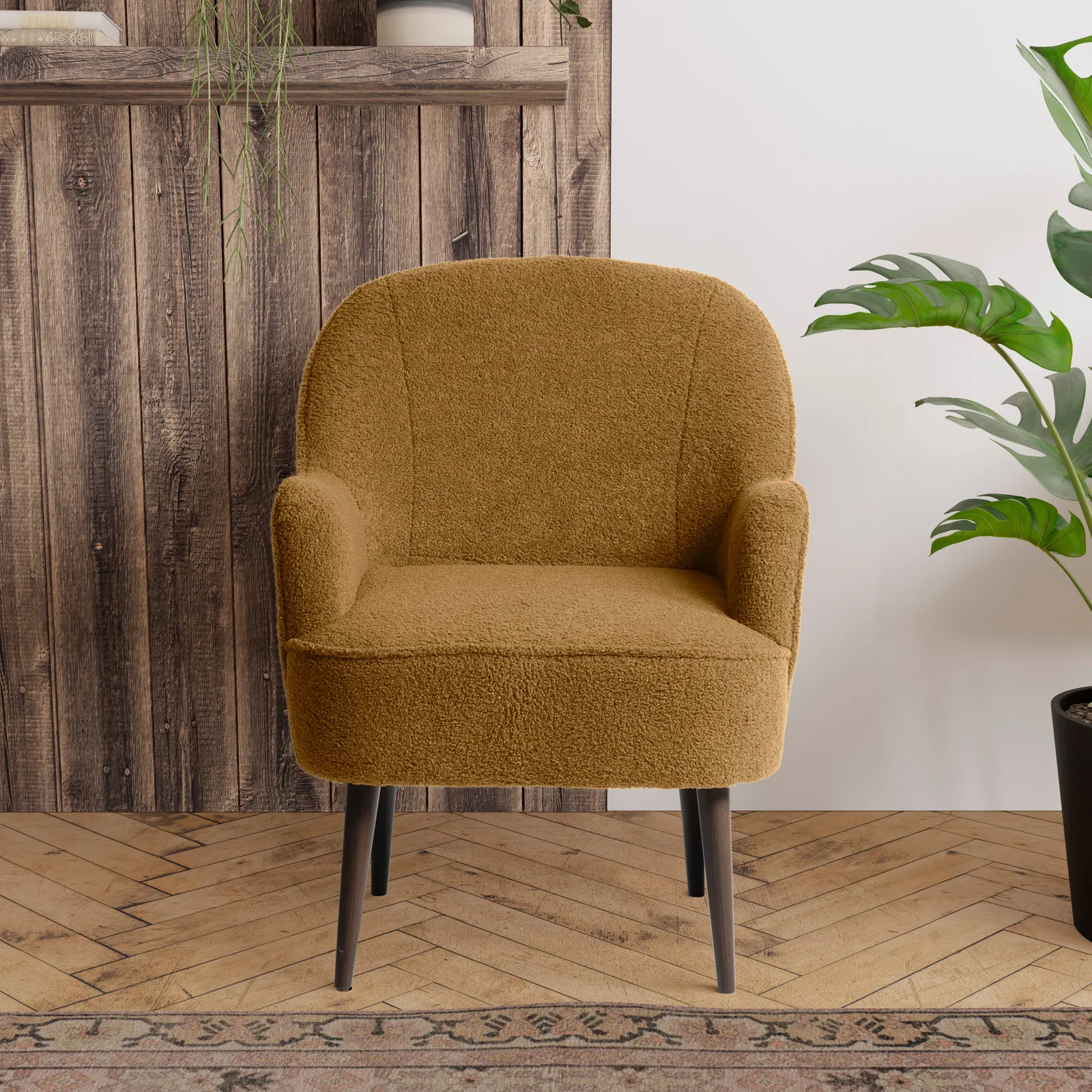Bailey Sherpa Accent Chair Old Gold