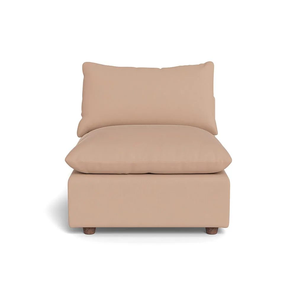 Heal's Astrid Single Unit Capelo Linen-Cotton Rosedale Walnut Stained Beech Feet 1
