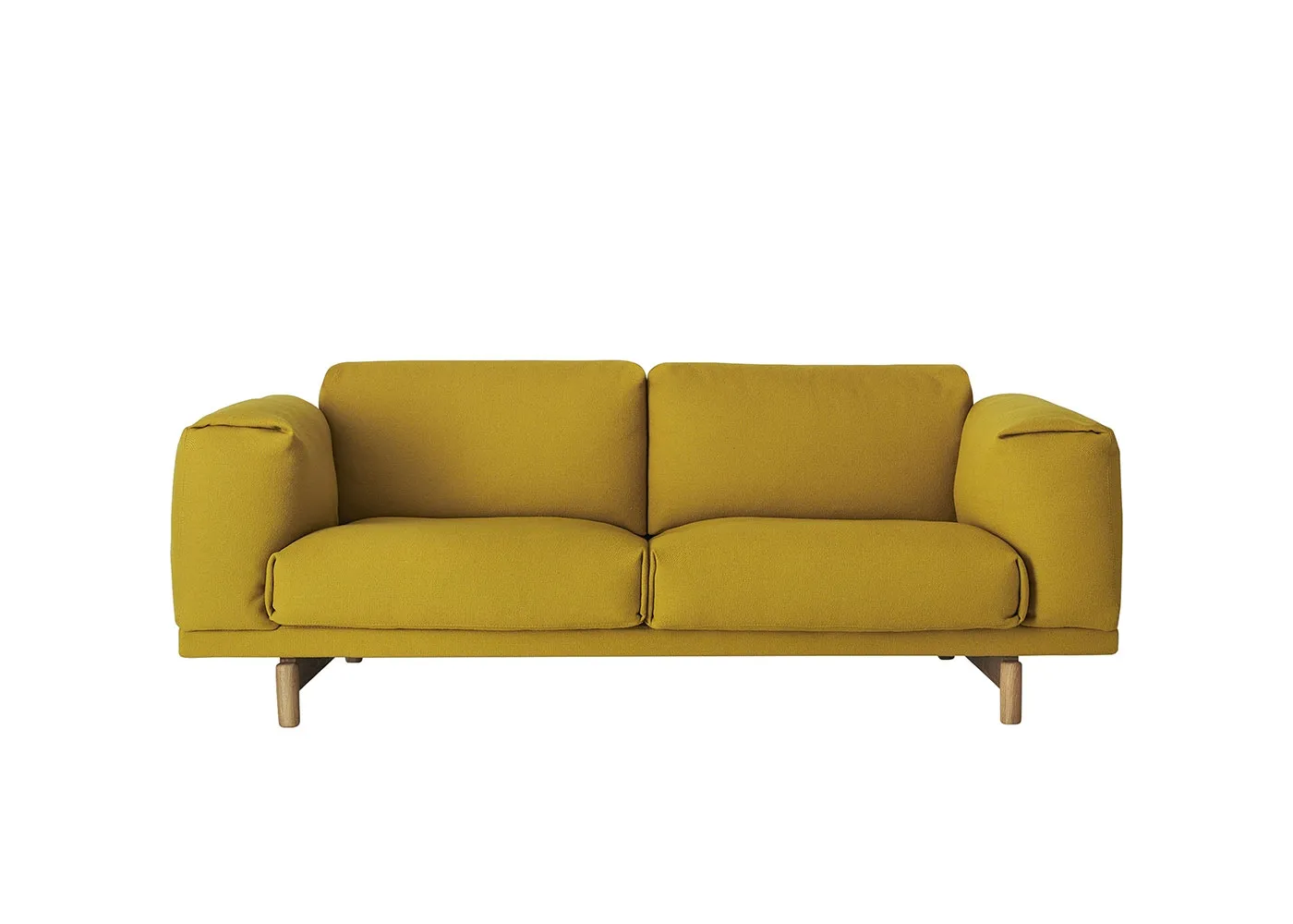 Muuto Rest 2 Seater Sofa Kvadrat Hallingdal 457 Yellow 1