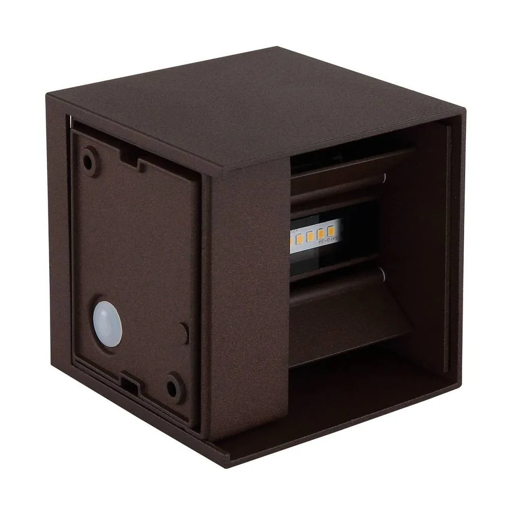 Netlighting Veronika Outdoor Up Down Wall Lamp Rust IP54 Glass 2x LED in Brown 3