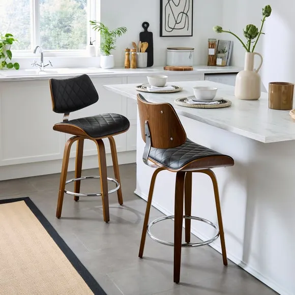 Remy Counter Height Bar Stool, Faux Leather 2