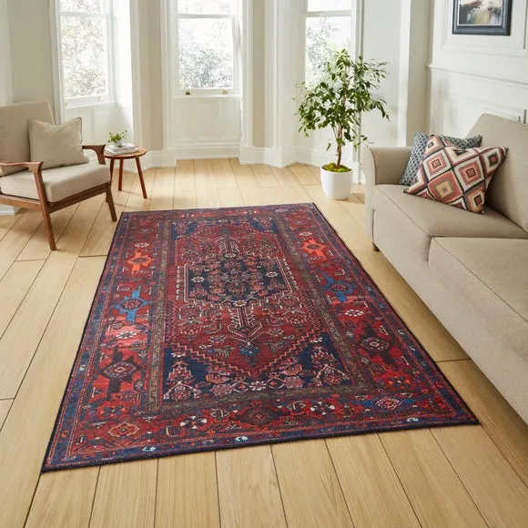 Think Rugs Kashmar Medallion Washable Rug 1