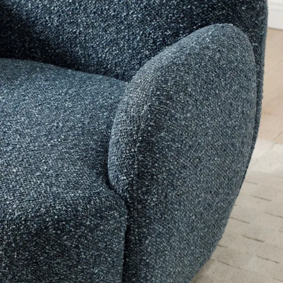 Ila Chunky Chenille Swivel Chair 4