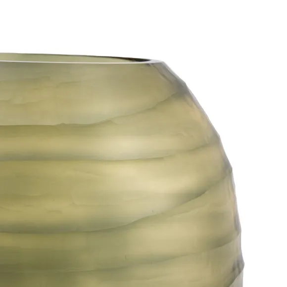 Cedar & Sage Sintra Hand Blown Carved Glass Vase 6