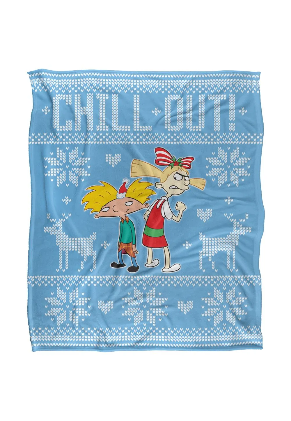 Ren & Stimpy Chill Out Silky Touch Super Soft Throw Blanket 152 X 127 cm in White